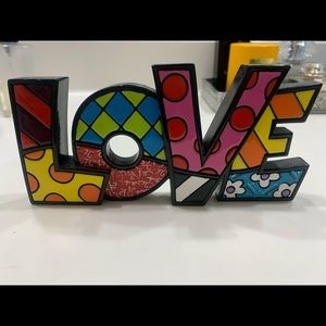 BRITTO LOVE standing sign